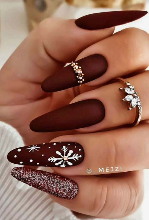 Winter Oxblood Nails