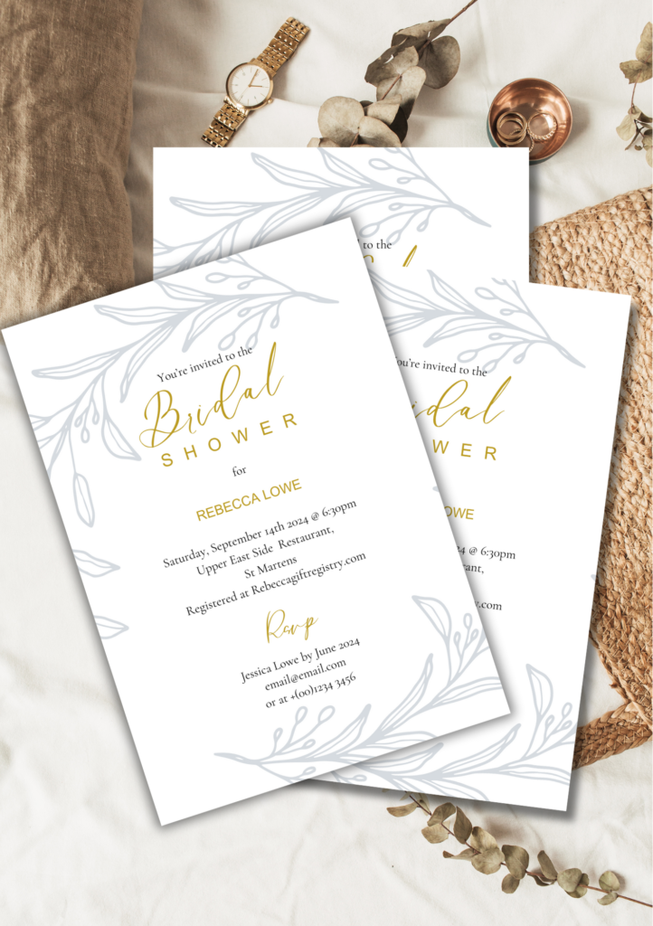 Elegant Bridal Shower Invitations