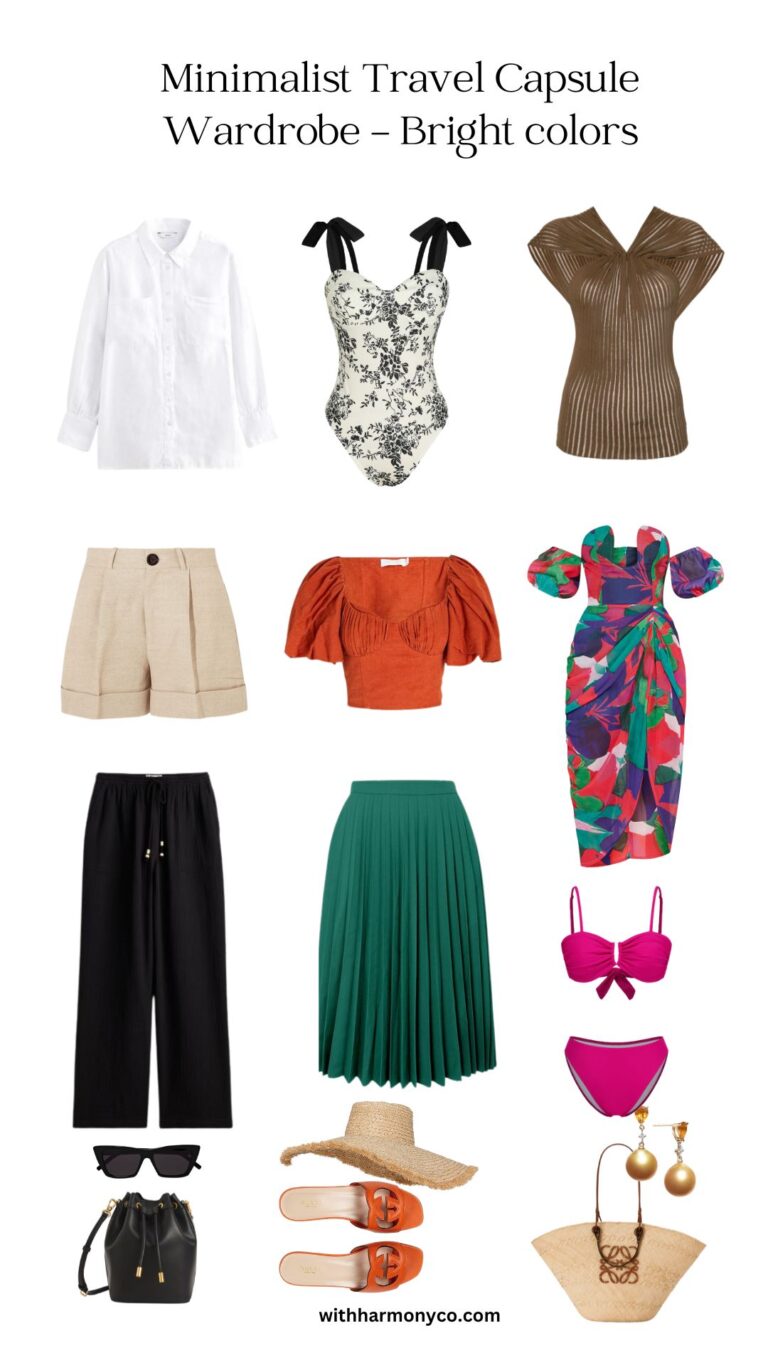 Colourful Summer Travel Capsule Wardrobe