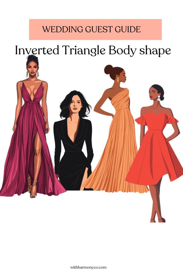 8 Inspirational Wedding Guest outfits for the Inverted Triangle Body