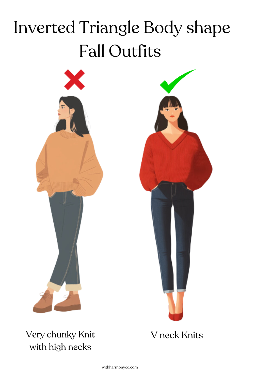 Best Fall Outfits for the Inverted Triangle Shape - withharmony &co