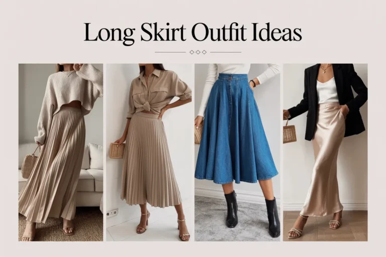 Easy Long Skirt outfit Ideas that look chic : One week, 5 outfits
